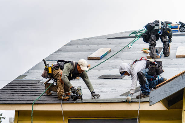 Professional Roofing technician working in Tioga, ND